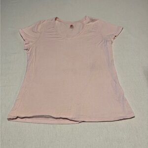 Hanes Nano Size Medium Women's Pink T-Shirt
